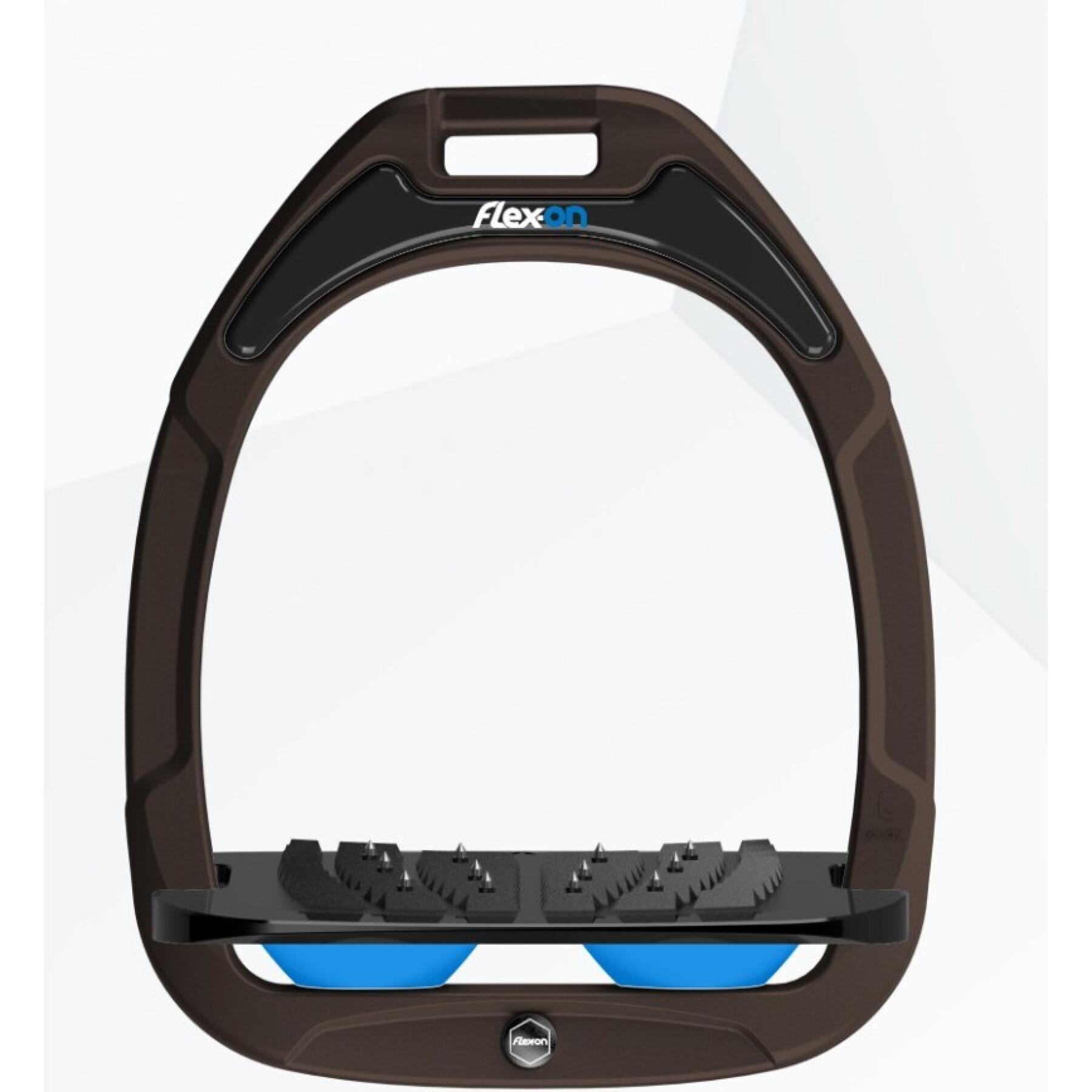 Strzemiona Flex-On Green Composite Black/Black/Blue Z Skośne, kolce - Cavalo